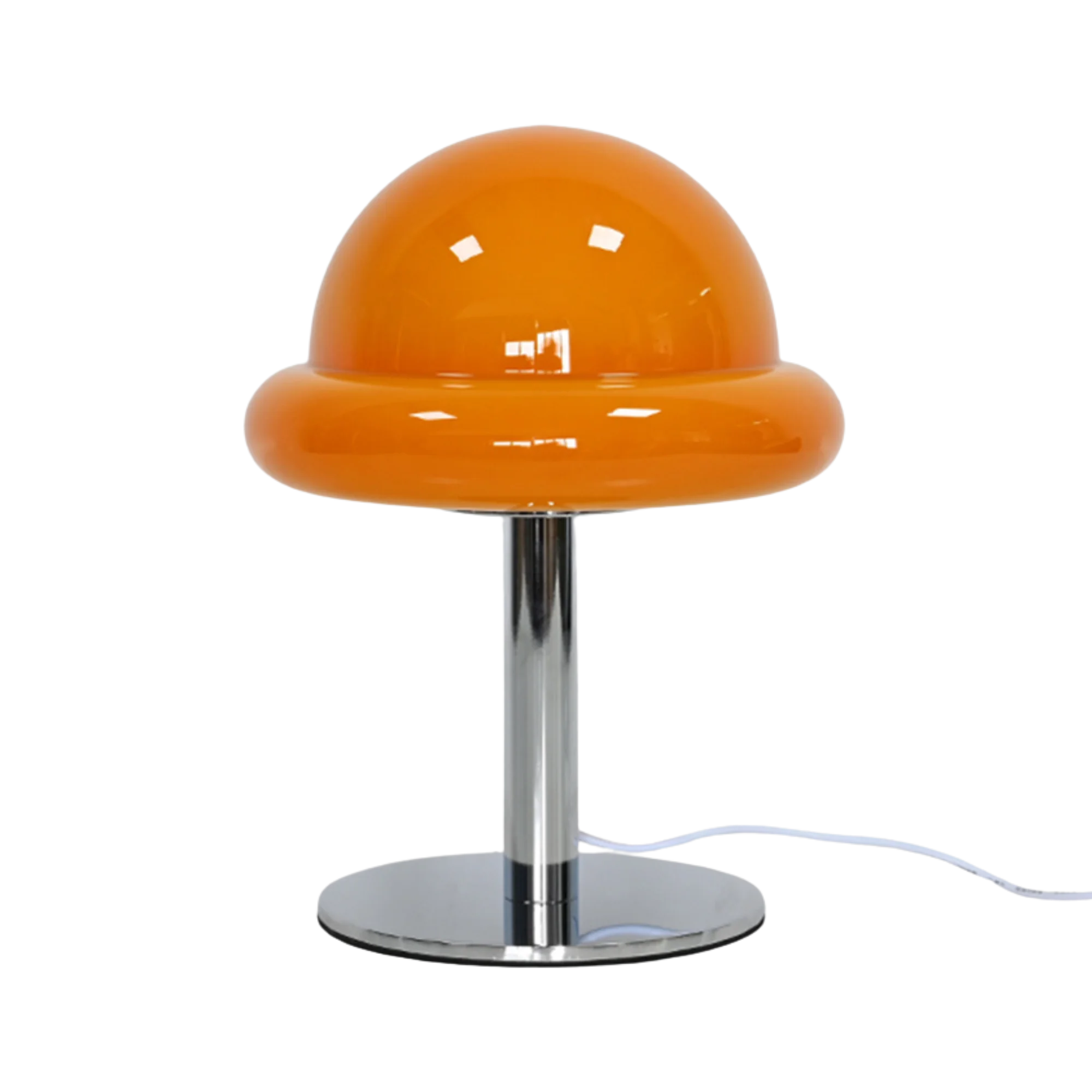 Lampe champignon vintage orange