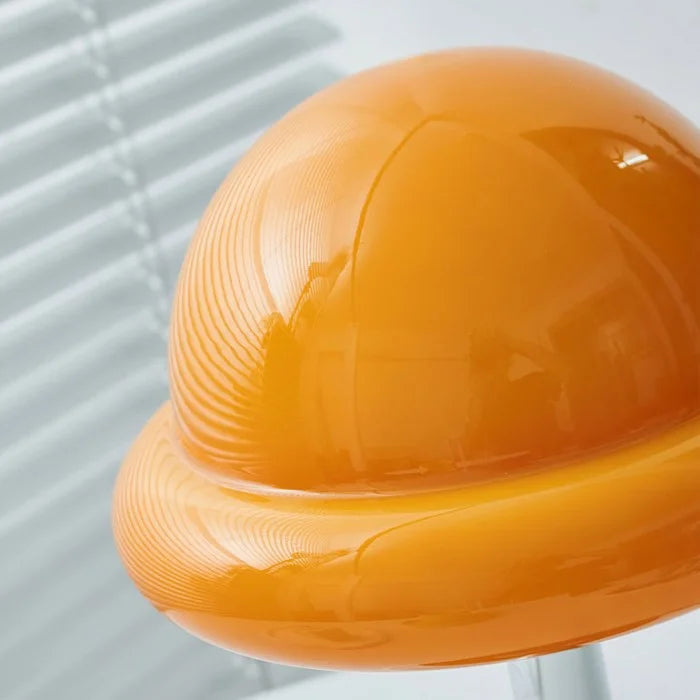 Lampe de table champignon rétro orange