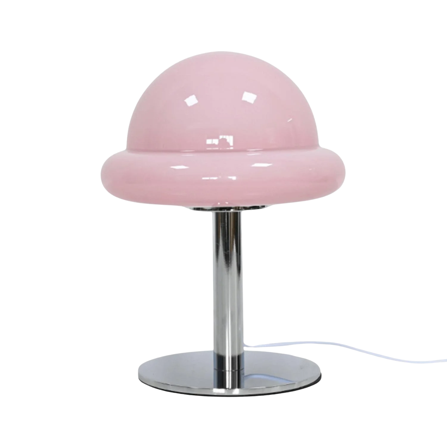 Lampe à poser champignon vintage rose