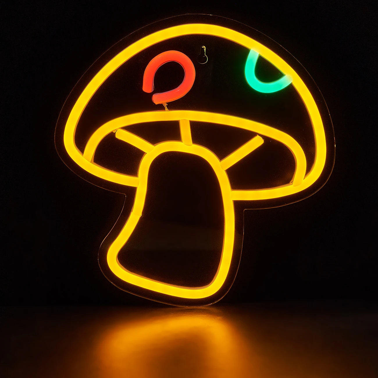 Lampe néon LED champignon jaune