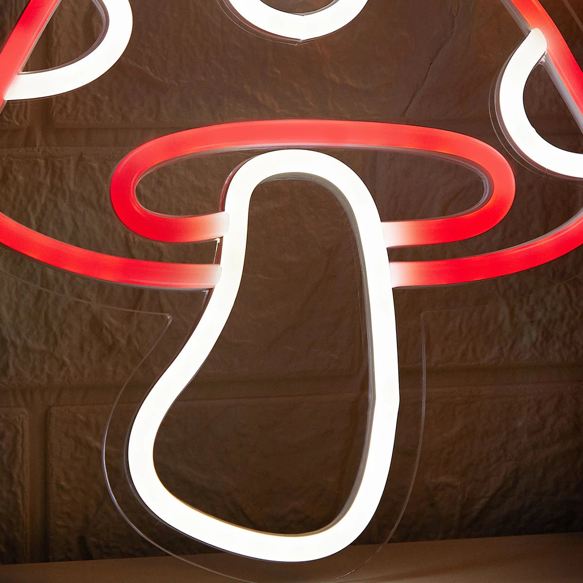 Lampe néon LED champignon rouge