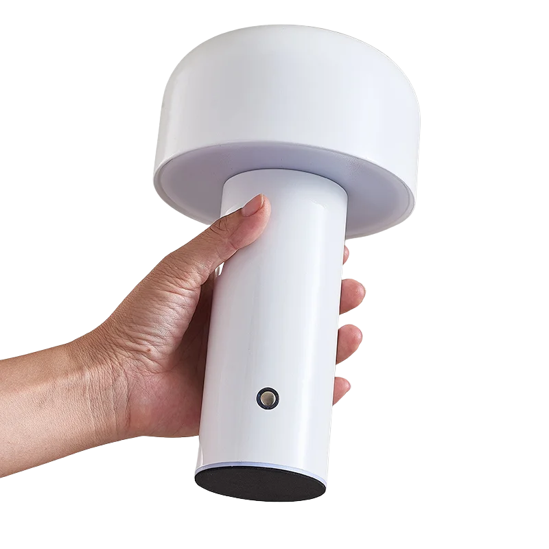 Lampe champignon portable rechargeable blanche