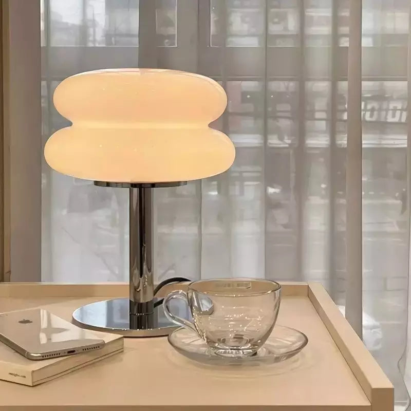 Lampe de table champignon blanc