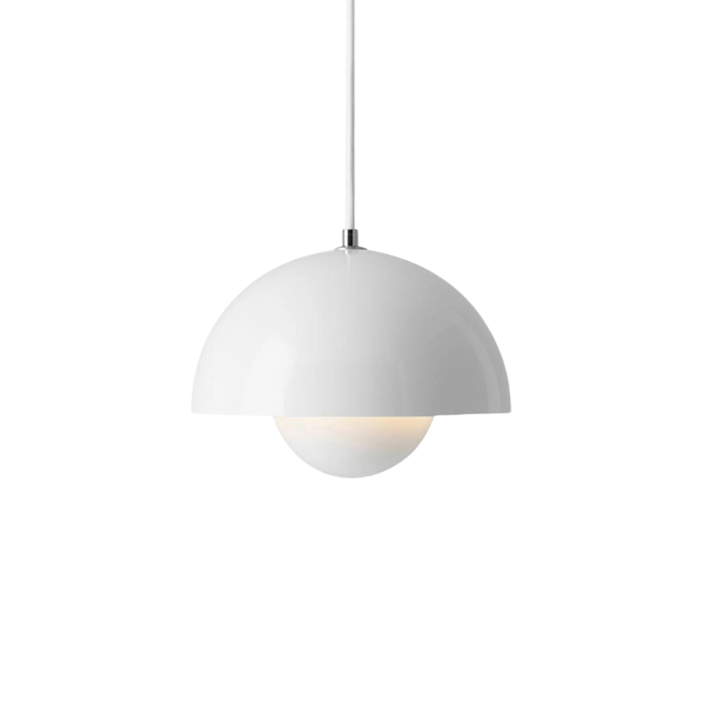 Lampe suspendue champignon blanc