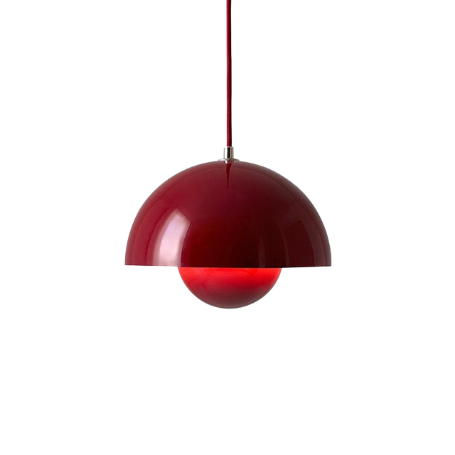 Lampe suspendue champignon  rouge