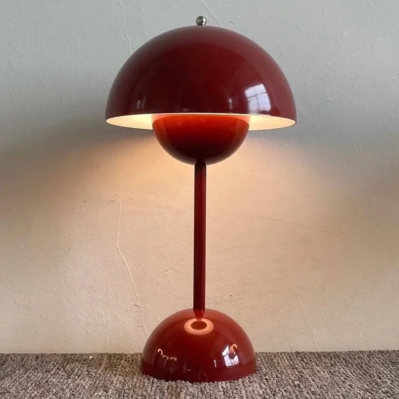 Lampe vintage champignon rouge